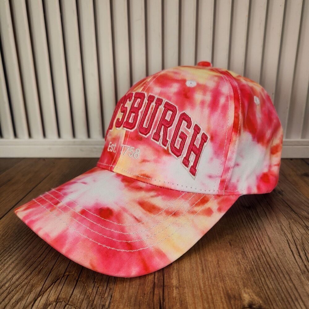 Robin Ruth Pittsburgh Est 1758 Stapback Hat Cap Sunburst Pink Tie Dye Fashion